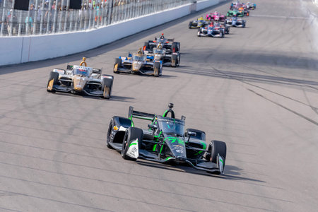 INDYCAR Series driver, AGUSTIN HUGO CANAPINO (R) (78) of Arrecifes, Argentina, races through the...