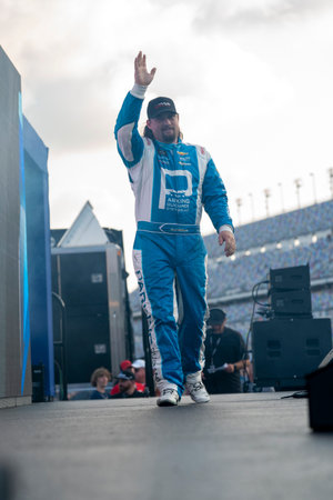 NASCAR Xfinity Driver, Josh Williams (92) takes to the track for the WAWA 250 Powered by Coca-Cola at the Daytona International Speedway in Daytona  FL.のeditorial素材