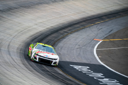 NASCAR Cup Series Driver Justin Haley (31) races for position for the Bass Pro Shops Night Race at...
