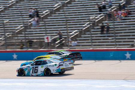NASCAR Xfinity Series Driver Chandler Smith (16) races for position for the Andy's Frozen Custard 300 at the Texas Motor Speedway in Fort Worth TX.のeditorial素材