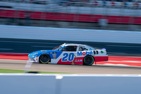 NASCAR Xfinty Series John Hunter Nemechek (20) races for position for the Drive for the Cure 250 presented by BlueCross BlieSheild of North Carolina at the Charlotte Motor Speedway in Concord NC.のeditorial素材