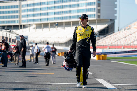 NASCAR XFINITY Driver Josh Bilicki (07) walks pit road before practice for the Drive for the Cure...