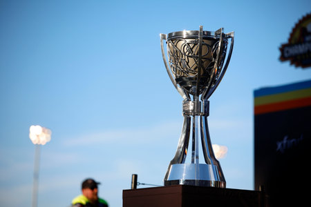 Ryan Blaney (12) wins the NASCAR Cup Series Championship at the Phoenix Raceway in Avondale AZ.のeditorial素材