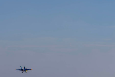 The elite US Navy Blue Angels hone precision in the California desert, practicing intricate formation flying at Naval Air Field El Centro for the upcoming air show seasonのeditorial素材
