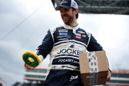 Daniel Suarez gets introduced for the Food City 500 in Bristol, TN, USA.