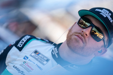 Mar 16, 2024-Bristol, TN;  Chris Buescher takes to the track to practice for the Food City 500 in...