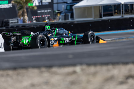 AGUSTIN HUGO CANAPINO (78) of Arrecifes, Argentina practices for the Inaugural Thermal Club $1 Million Challenge at The Thermal Club in Thermal, CA.のeditorial素材