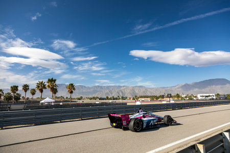 TOM BLOMQVIST (R) (66) of Cambridge, England practices for the Inaugural Thermal Club $1 Million Challenge at The Thermal Club in Thermal, CA.のeditorial素材