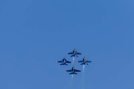 March 01, 2024-El Centro, CA:  Blue Angels rehearse precision aerobatics before season debut,...