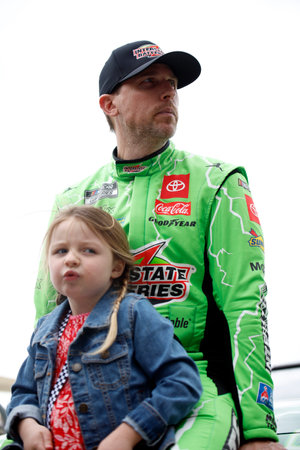 Denny Hamlin gets ready for the Focused Health 250 in Austin, TX, USA.