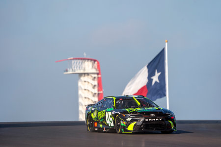 Rajah Caruth takes to the track to practice for the XPEL 225 in Austin, TX, USA.のeditorial素材