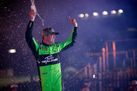 Kyle Busch wins the SpeedyCash.com 250 in Fort Worth, TX, USA.