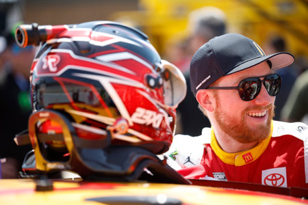 Tyler Reddick gets ready for the WÃ¼rth 400 in Dover, DE, USA.のeditorial素材