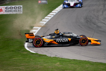 PATO OWARD (5) of Monterey, Mexico drives on track during the Children's of Alabama Indy Grand Prix  at the Barber Motorsports Park in Birmingham  AL.のeditorial素材