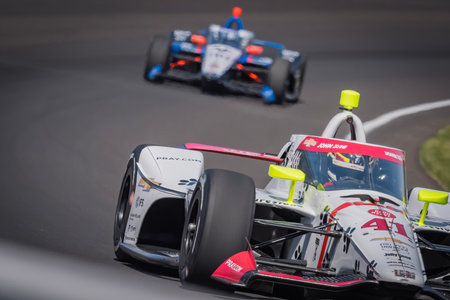 STING RAY ROBB (41) of Payette, Idaho practices for the 108th Running of the Indianapolis 500 at the Indianapolis Motor Speedway in Speedway, IN.のeditorial素材
