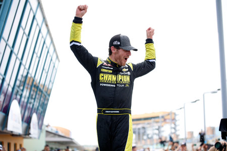 GRANT ENFINGER (9) wins the Baptist Health 200 at  Homestead-Miami Speedway in Homestead, FL.