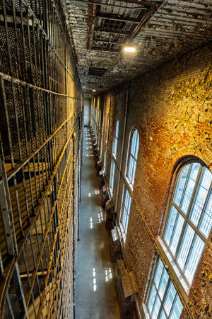 The Ohio State Reformatory in Mansfield, Ohio, built from 1886 to 1910, is a historic prison famed for its role in The Shawshank Redemption and is now a tourist attraction.のeditorial素材