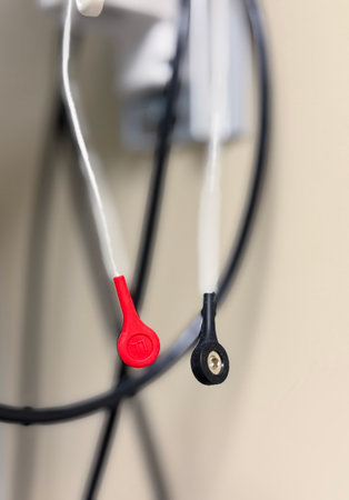 A clean, modern outpatient surgery room with an operating table, surgical lights, monitoring...