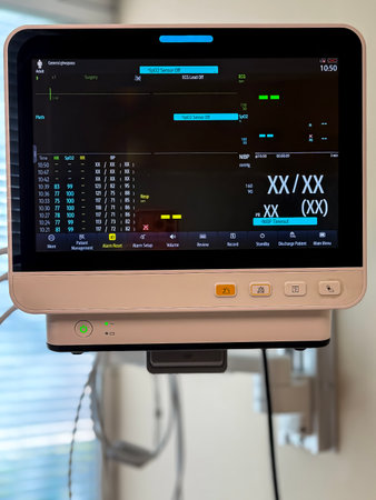 A clean, modern outpatient surgery room with an operating table, surgical lights, monitoring...
