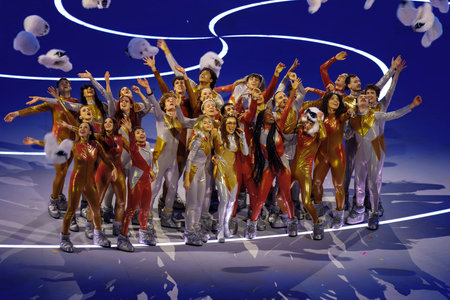 San Siro Olympic Stadium plays host to the Opening Ceremonies for the Milano Cortina 2026 Olympic Winter Games in Milano, Italy.のeditorial素材