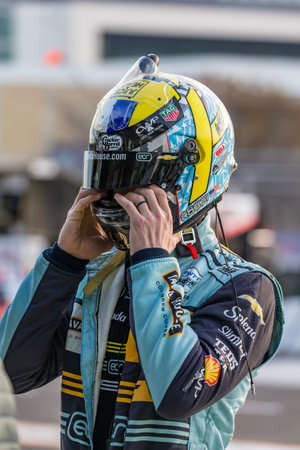 NTT INDYCAR SERIES driver, ALEXANDER ROSSI (20) (USA) of Nevada City, CA, prepares to practice for...