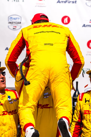 NTT INDYCAR SERIES driver, ALEX PALOU (10) (ESP) of Barcelona, Spain, wins the Childrens of Alabama...