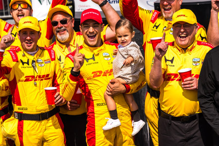 NTT INDYCAR SERIES driver, ALEX PALOU (10) (ESP) of Barcelona, Spain, wins the Childrens of Alabama...