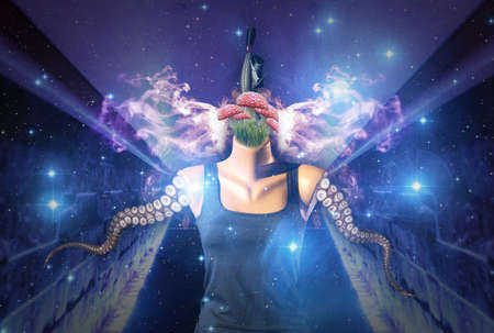 Abstract Collage Art の写真素材