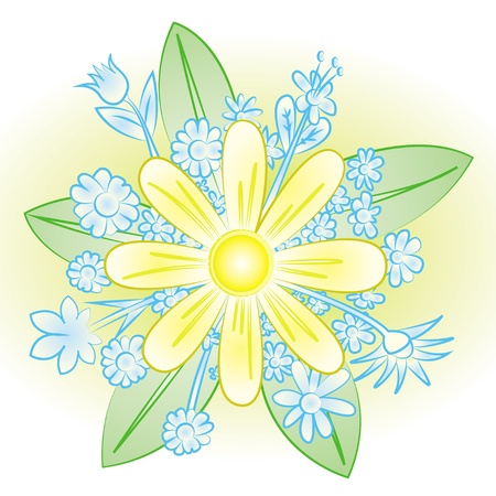 set of floral elementsのイラスト素材