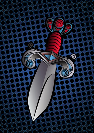 Illustration of a dagger or a swordのイラスト素材