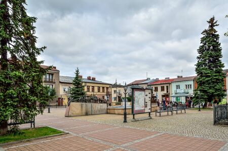 SKALA, POLAND - AUGUST 13, 2017: Nice little market in Skala City, Poland.のeditorial素材