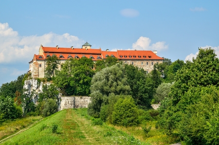 Beautiful historic monastery. Benedictine abbey in Tyniec near Krakow, Poland.の写真素材