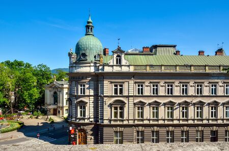 BIELSKO-BIALA, POLAND - MAY 13, 2018: Polish post office building in Bielsko-Biala, Poland.のeditorial素材