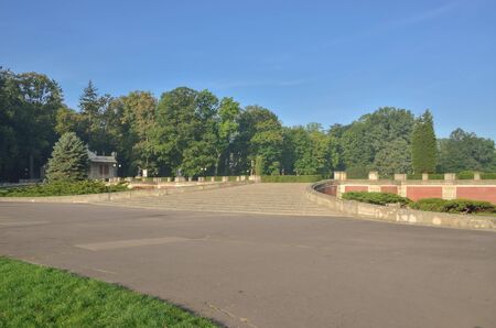 Swierklaniec, Poland - September 15, 2019: Beautiful historic park in Swierklaniec, Poland.のeditorial素材