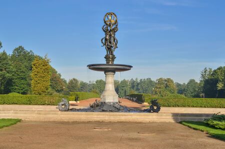 Swierklaniec, Poland - September 15, 2019: Beautiful historic park in Swierklaniec, Poland.のeditorial素材