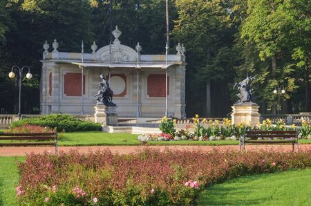 Swierklaniec, Poland - September 15, 2019: Beautiful historic park in Swierklaniec, Poland.のeditorial素材
