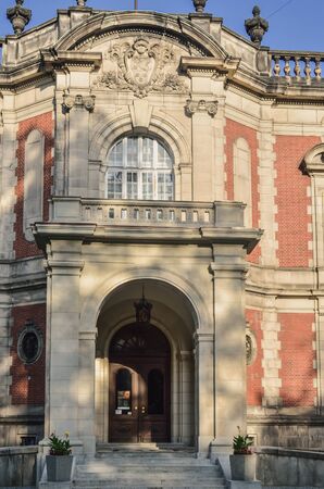 Swierklaniec, Poland - September 15, 2019: Bachelor's Palace in historic park in Swierklaniec, Poland.のeditorial素材