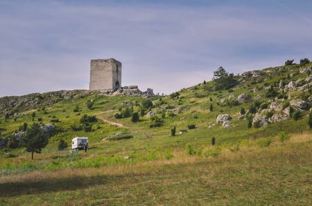 Olsztyn, Poland - September 15, 2019: Ruins of an old castle in Olsztyn, Poland.のeditorial素材