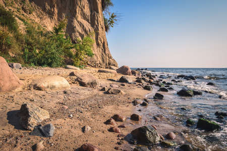 Beautiful sea holiday landscape. The shore of the Polish sea on a beautiful sunny day.の写真素材