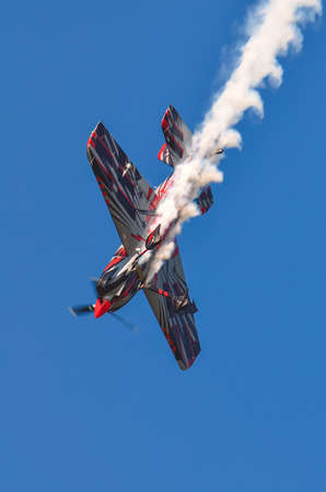 Gdynia, Poland - August 21, 2021: XtremeAir XA-41 flight at the Aero Baltic show in Gdynia, Poland.のeditorial素材