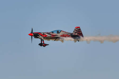 Gdynia, Poland - August 21, 2021: XtremeAir XA-41 flight at the Aero Baltic show in Gdynia, Poland.