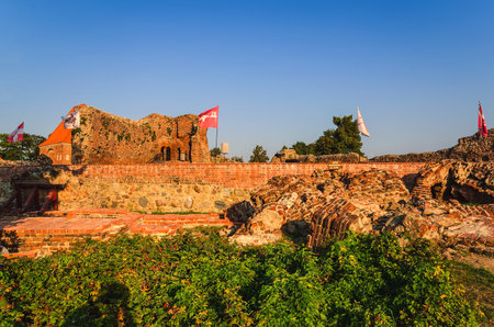 Torun, Poland - September 18, 2014: Teutonic Castle in Torun, Poland, listed by UNESCO organisation. Ruins of gothic castle of the Teutonic Order now housing a museum.のeditorial素材