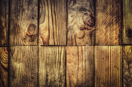 Wooden texture in dirty old style. Background of natural wooden boards.の写真素材