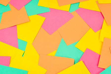 Colored cards background. Set of different bright colorful paper.の写真素材