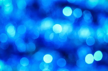 Blue abstract background. Blurred and glowing blue lights.の写真素材