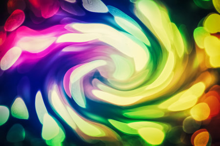 Colorful abstract background. Blurred, swirling and glowing lights.