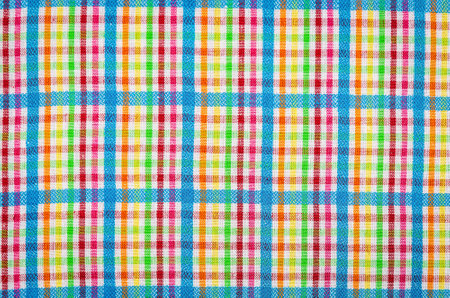 Texture material rag. Colorful fabric background checkered.の写真素材
