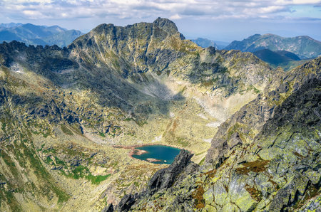 Summer mountain landscape in Slovak mountains. View of the beautiful valley in High Tatra, Slovakia.の写真素材