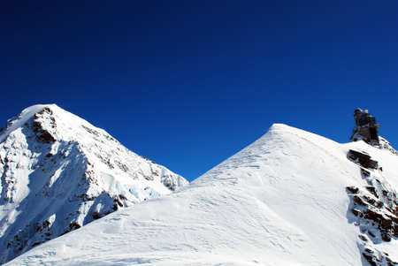 Snow Mountain of jungfrau in Swiss