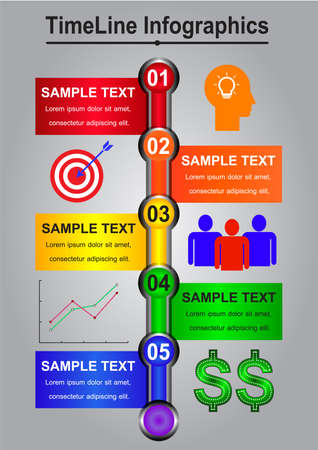 Timeline Infographicのイラスト素材